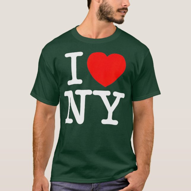 Camiseta I Heart Love NY New York City NYC Classic Font (Anverso)