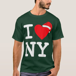 Camiseta I Heart Love NY New York City NYC Santa Hat Christ