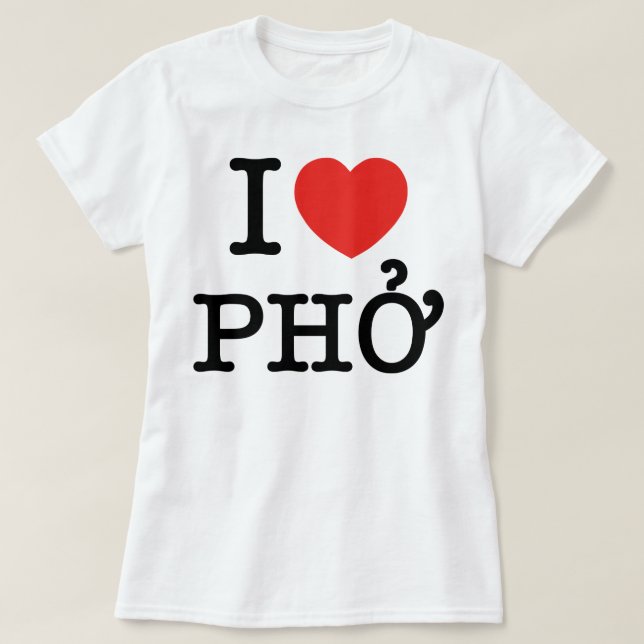 Camiseta I Heart (Love) Pho (Diseño del anverso)