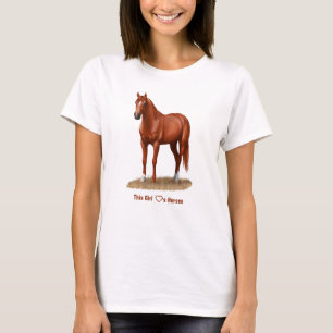 Camiseta I Heart (Love) Sorrel Quarter Horses
