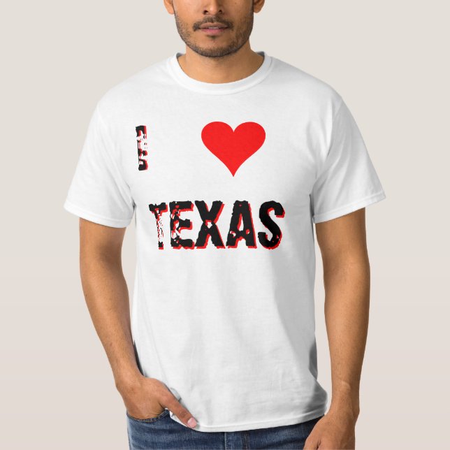 Camiseta I Heart (Love) Texas (Anverso)