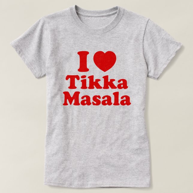 Camiseta I Heart (Love) Tikka Masala (Diseño del anverso)