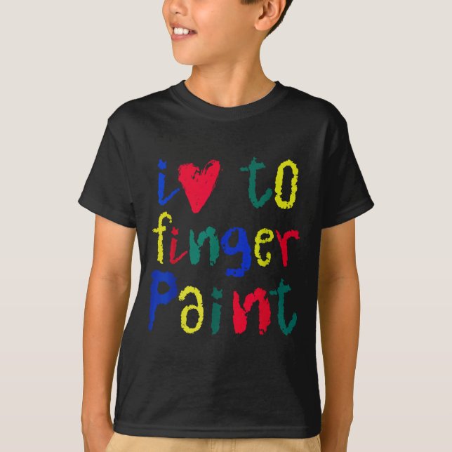 Camiseta I Heart Love To Finger Paint - Funny Couple  (Anverso)