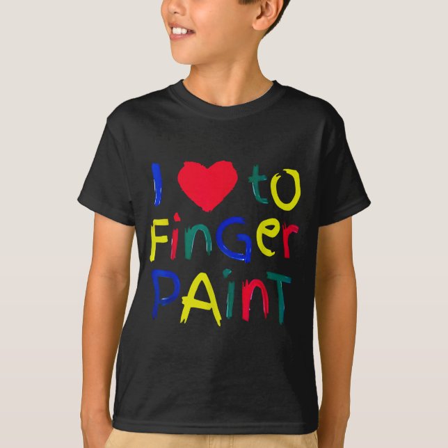 Camiseta I Heart Love To Finger Paint I'm Paint Cute Couple (Anverso)