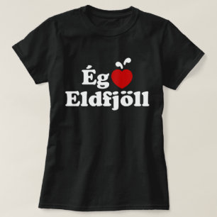 Camiseta I Heart (Love) Volcanes [Ég Elska Eldfjöll]