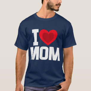 Camiseta I Heart Mom Love Mom Mother's Day Family Matching 
