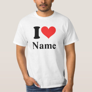 Camiseta I Heart Name (personalizarlo) T-Shirt