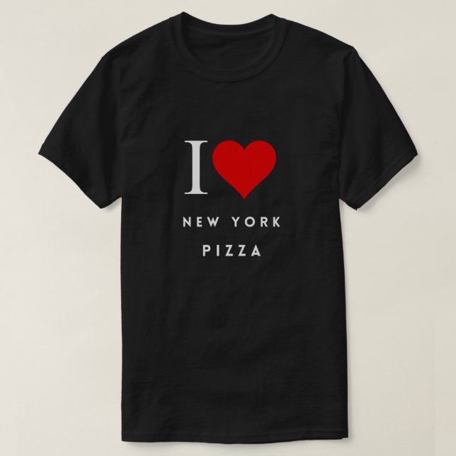 Camiseta I Heart New York Pizza blk Mens (Diseño del anverso)