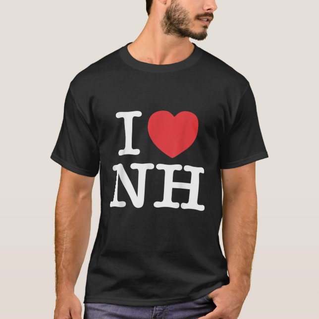 Camiseta I Heart NH Love New Hampshire (Anverso)