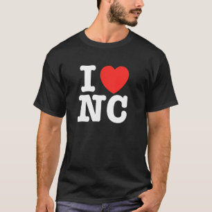Camiseta I Heart North Carolina (Nc) Love Pullover