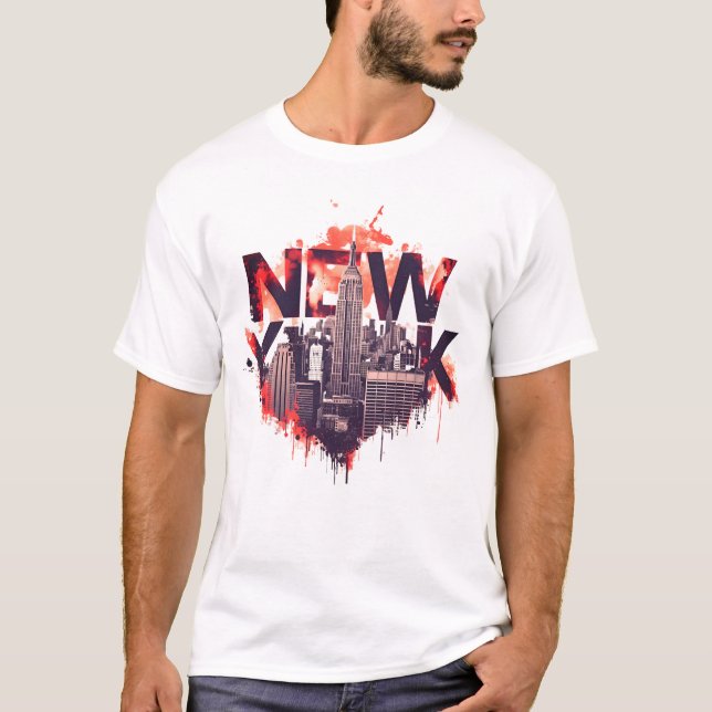 Camiseta I Heart NYC" T-shirt - Casual New York City Urban  (Anverso)