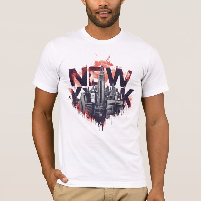 Camiseta I Heart NYC" T-shirt - Casual New York City Urban  (Anverso)
