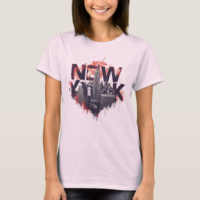 Camiseta I Heart NYC" T-shirt - Casual New York City Urban  (Anverso)