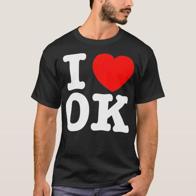 Camiseta I Heart Oklahoma (OK) Love Premium (Anverso)