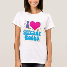 Camiseta I Heart Pegatina Libera Lema Nostalgia Infantil