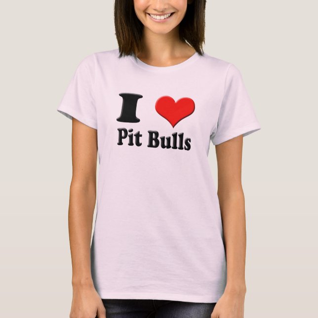 Camiseta I Heart Pit Bulls Tee (Anverso)