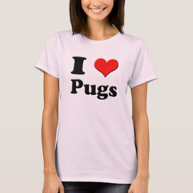 Camiseta I Heart Pugs Tee (Anverso)