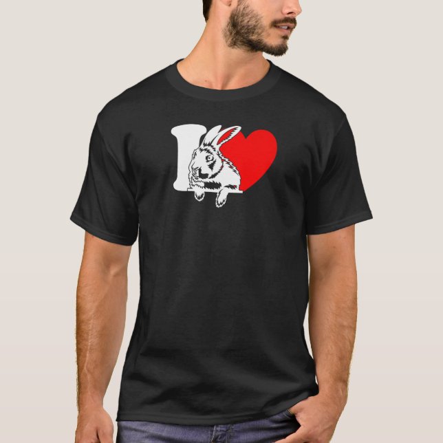 Camiseta I Heart Rabbits  Rabbit Cute Bun Bunbun Bunny (Anverso)