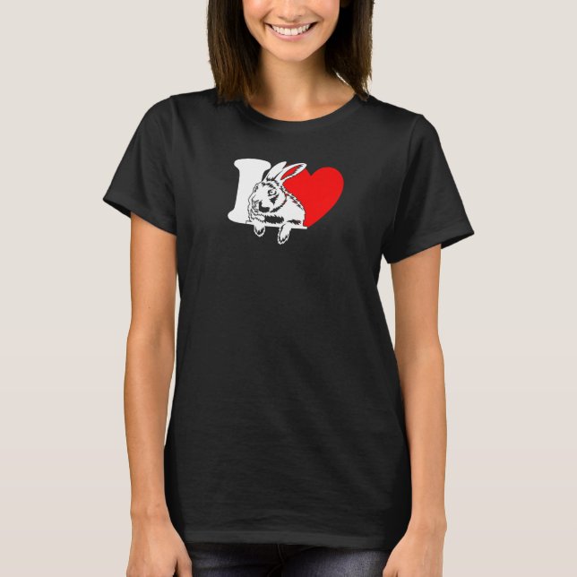 Camiseta I Heart Rabbits  Rabbit Cute Bun Bunbun Bunny (Anverso)