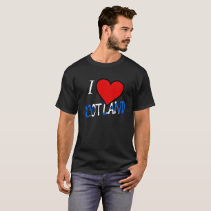 Camiseta I Heart Scotland Mens cn