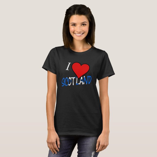 Camiseta I Heart Scotland overlay wct (Anverso completo)