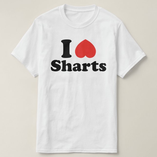 Camiseta I Heart Sharts (Diseño del anverso)