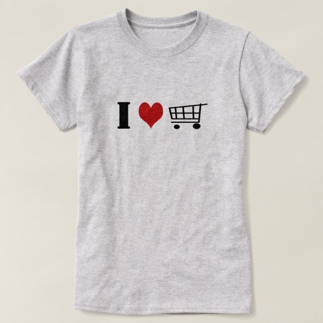 Camiseta I Heart Shopping (Diseño del anverso)