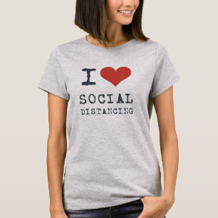 Camiseta I Heart Social Distancing Introvert