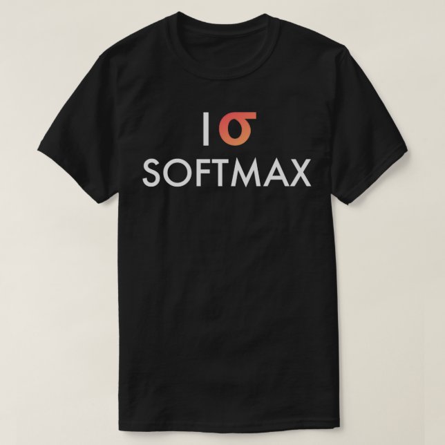 Camiseta I Heart Softmax Dark (Diseño del anverso)
