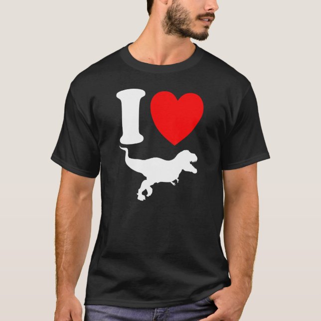 Camiseta I Heart T Rex   Dinosaur  Tyrannosaurus Rex Love (Anverso)