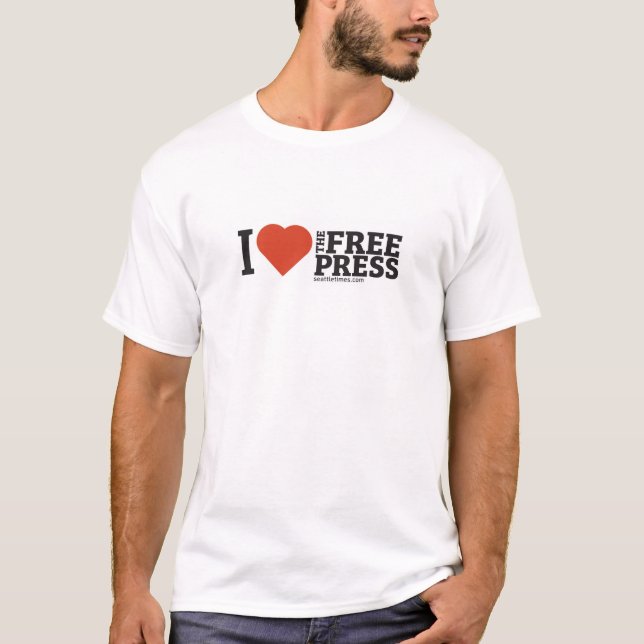 Camiseta I Heart the Free Press Men's T-Shirt (Anverso)