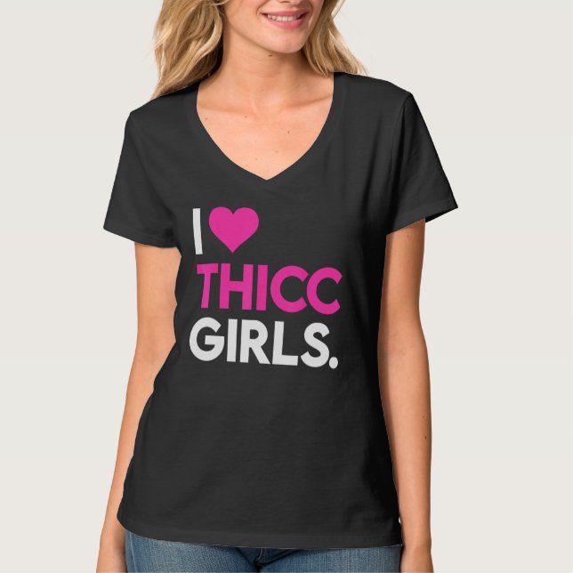 Camiseta I Heart Thicc Girls  Workout Gym  Fitness Lifting (Anverso)