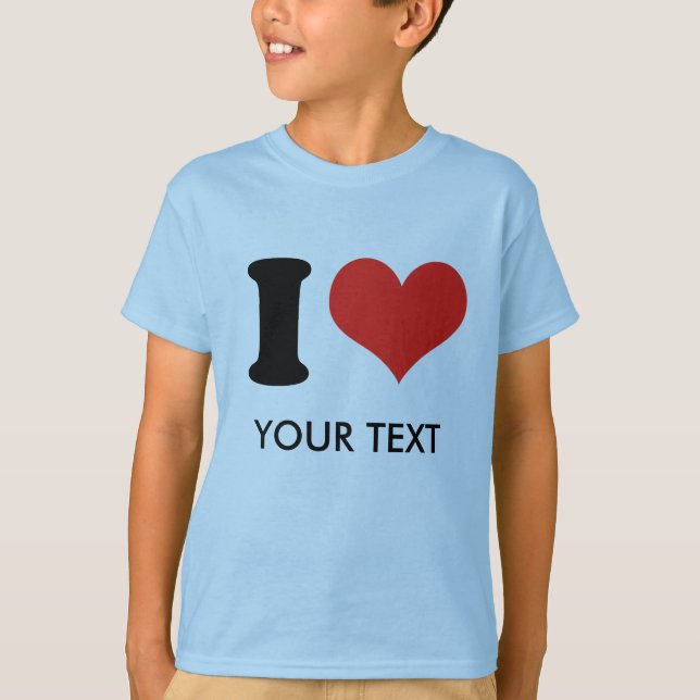 Camiseta I HEART (tu texto) (Anverso)