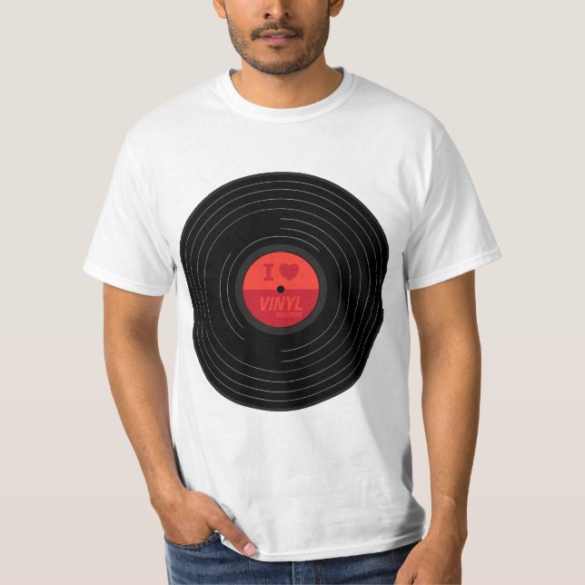 Camiseta I Heart Vinyl Reords  (Anverso)