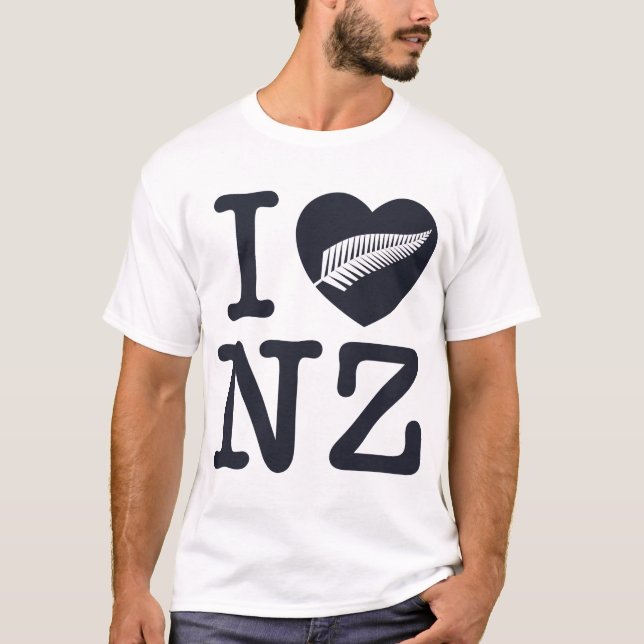 Camiseta I heart Zealand New (Anverso)