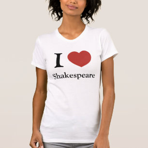 Camiseta I hembra de Shakespeare del corazón