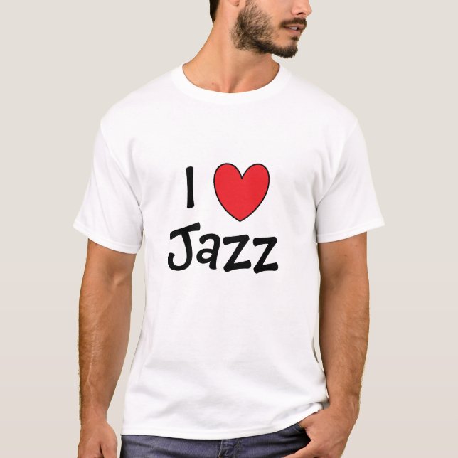 Camiseta I hombres del jazz del corazón (Anverso)