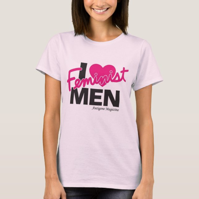 Camiseta I hombres feministas del corazón… (Anverso)