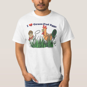 Camiseta I huevos de Hierba-FED del corazón