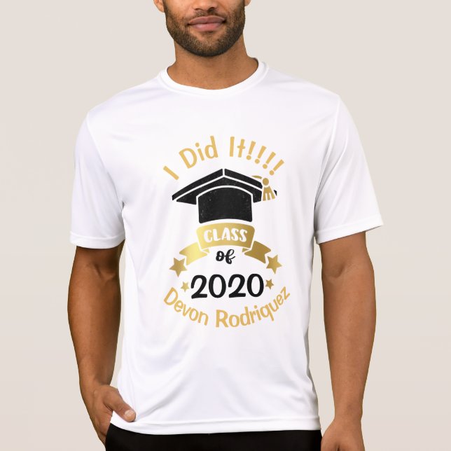 Camiseta I It Class of 2020 Personalize editar el año (Anverso)