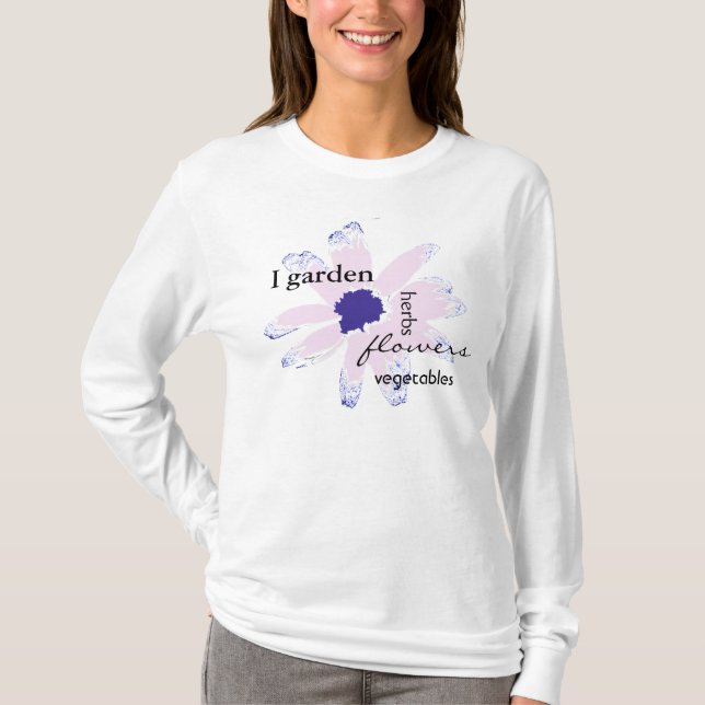 Camiseta I Jardín Herbs Flores Verduras Daisy (Anverso)