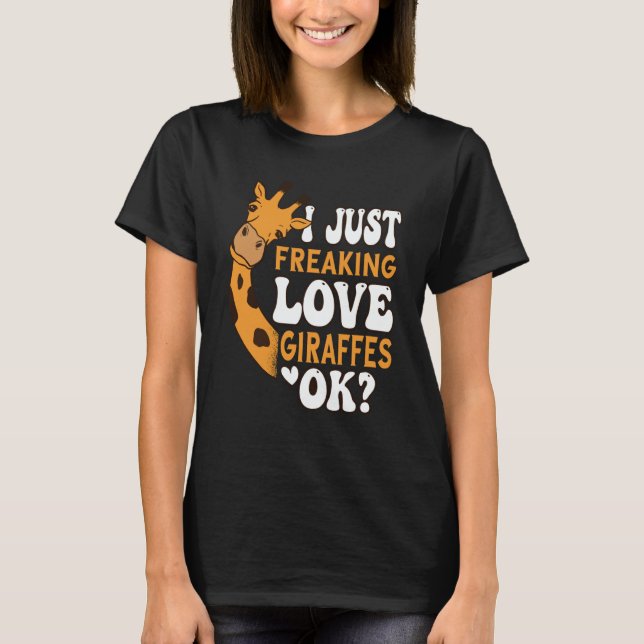Camiseta I Just Freaking Love Giraffes for Kids (Anverso)