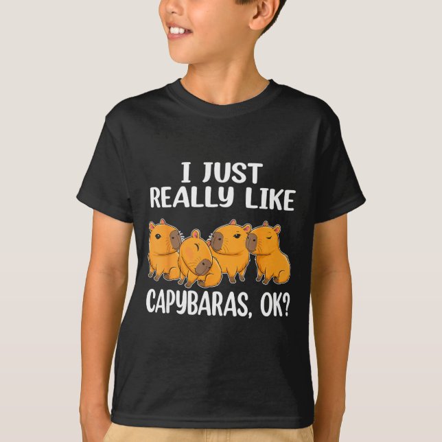 Camiseta I Just Really Like Capybaras Ok Capybara Animal Ro (Anverso)