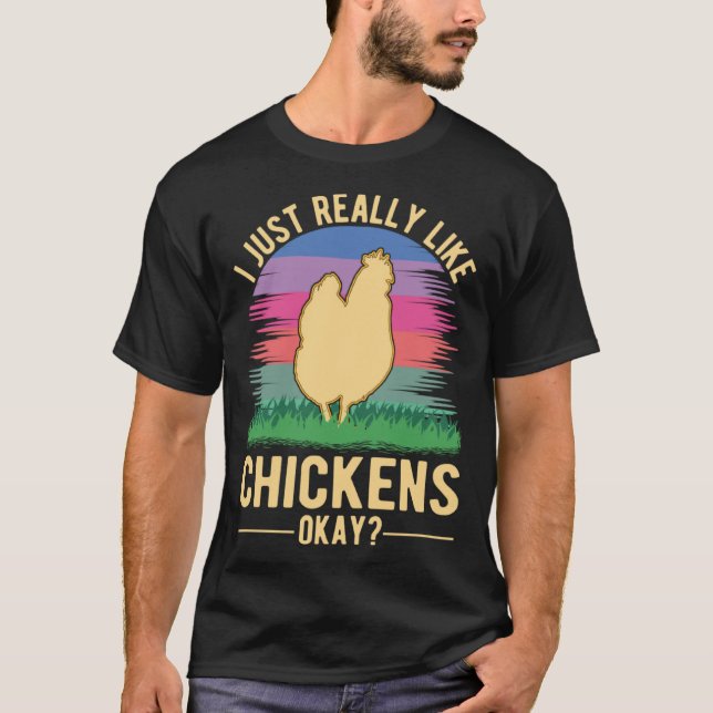 Camiseta I just really like Chickens Farmer (Anverso)