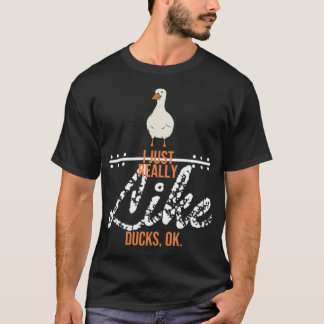 Camiseta I Just Really Like Ducks, dog bulldog 