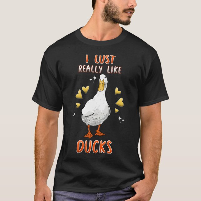 Camiseta I Just Really Like Ducks labrador retriever dog pr (Anverso)