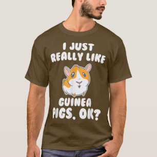 Camiseta I Just Really Like Guinea Pig for guinea pig fan 