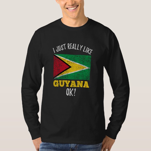 Camiseta I Just Really Like Guyana Flag (Anverso)