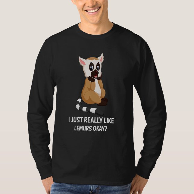 Camiseta I Just Really Like Lemurs I Lemur Monkey I Kids Le (Anverso)