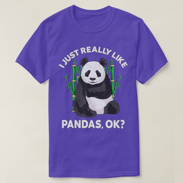 Camiseta I Just Really Like Pandas Ok Cute Panda Kids Men W (Diseño del anverso)